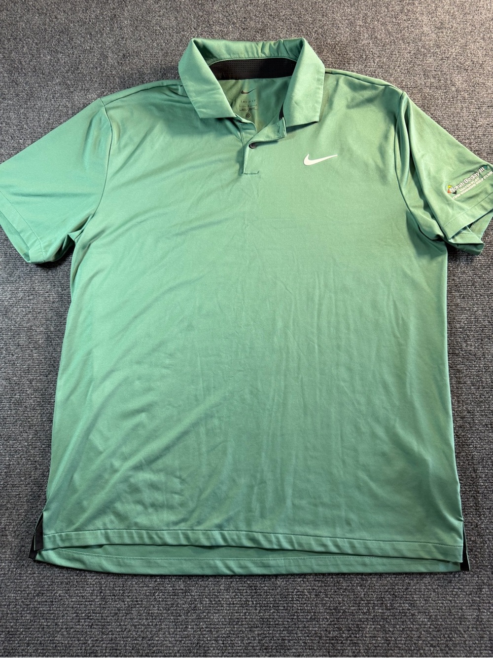 Nike Dri-Fit Green Golf Polo shirt Mens size Large Green DR5298-361 Short Sleeve